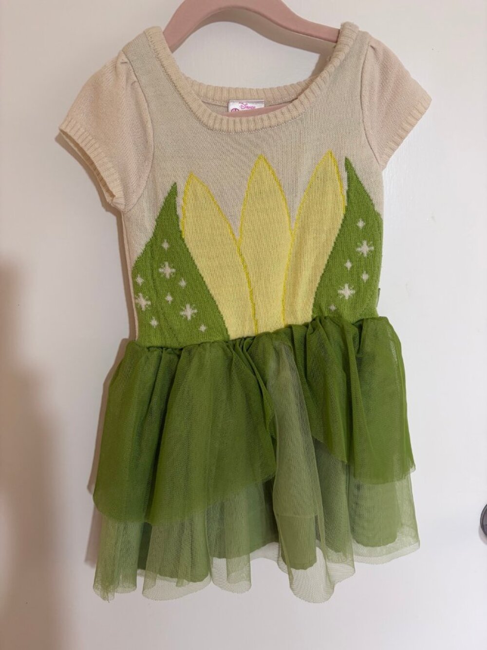 Disney Princess Tinker Bell sweater dress, 3T, GC